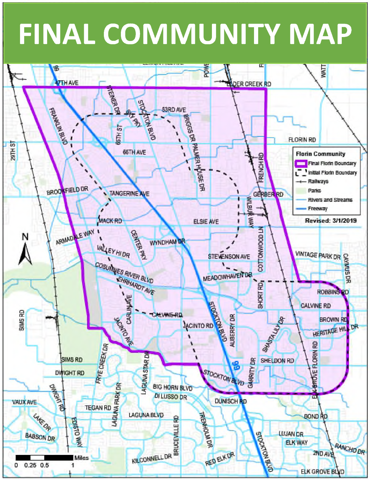 Florin neighborhood in Sacramento, California