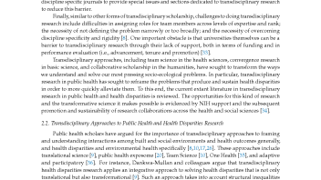 Health disparities research