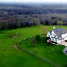 Old farmhouse on farmland
