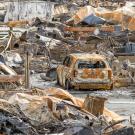 Burned cars