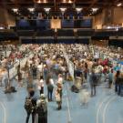 UC Davis students at poster session at a 2023 research meeting on campus.