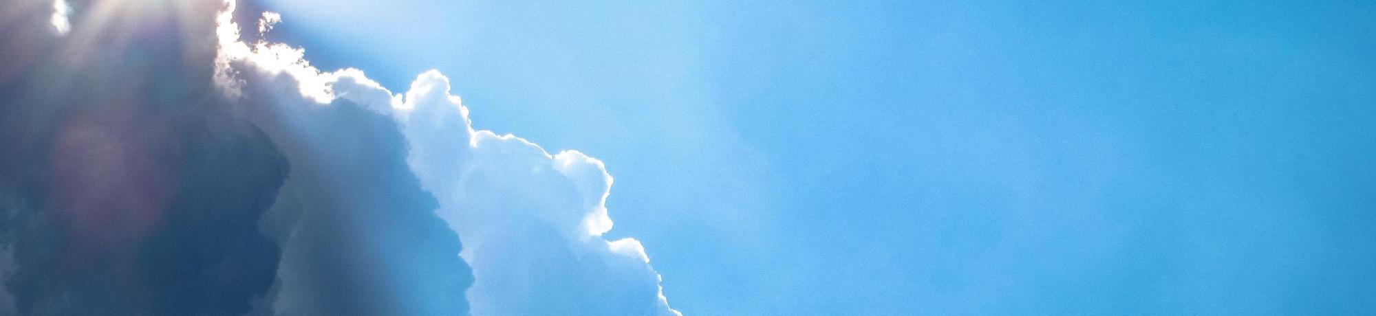 Sun and clouds in sky