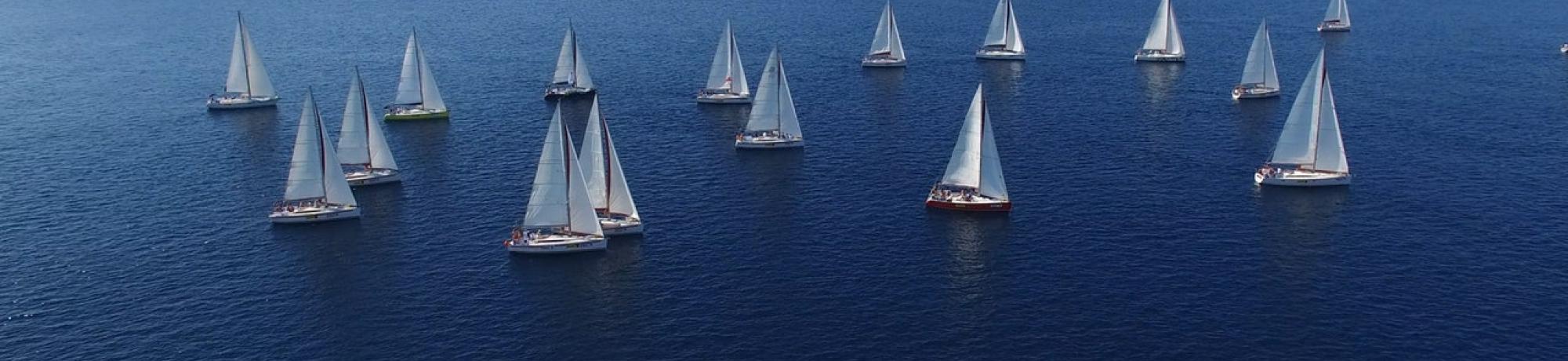 Boats on lake