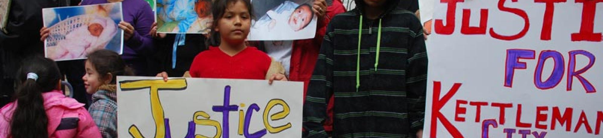 Image from Kettleman City protest by Bradley Angel