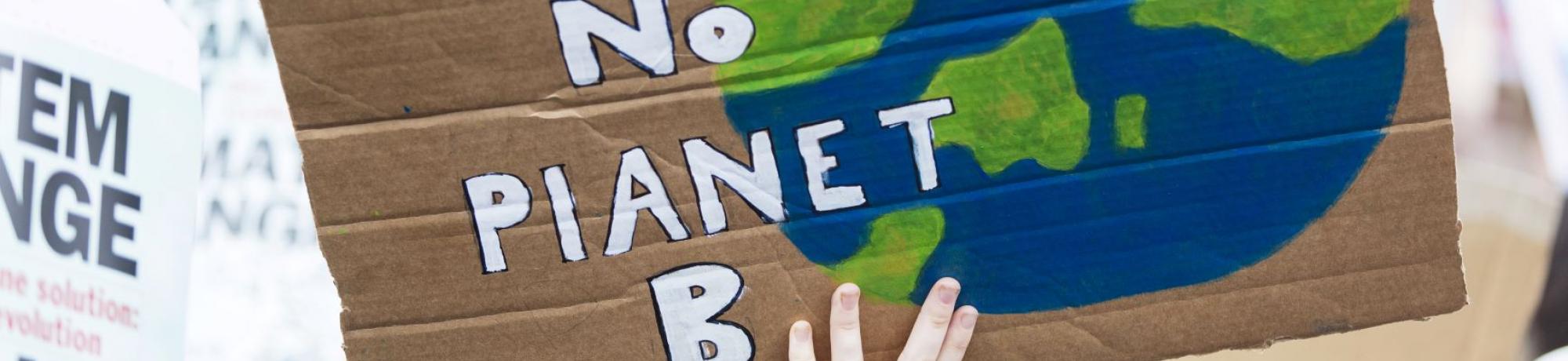 No Planet B protest sign