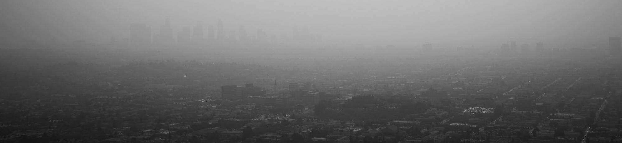 Smog over Los Angeles, California