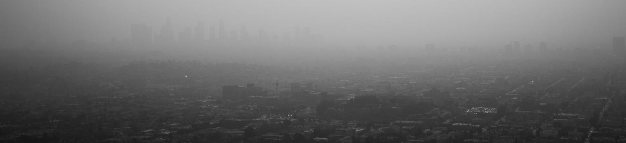 Smog over Los Angeles, California